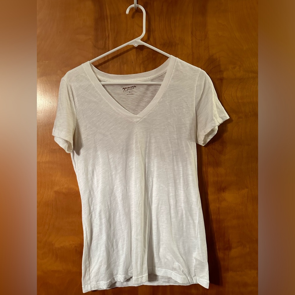 White v-neck